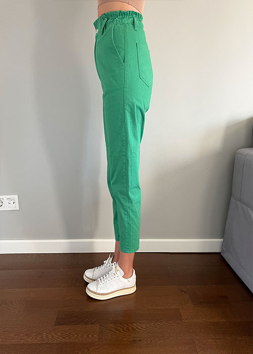 Koton pantalon yüksek bel yeşil yan