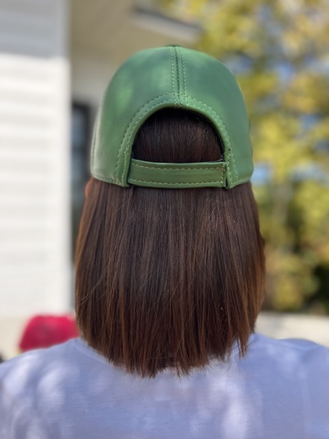 Yeşil Gerçek Deri Şapka